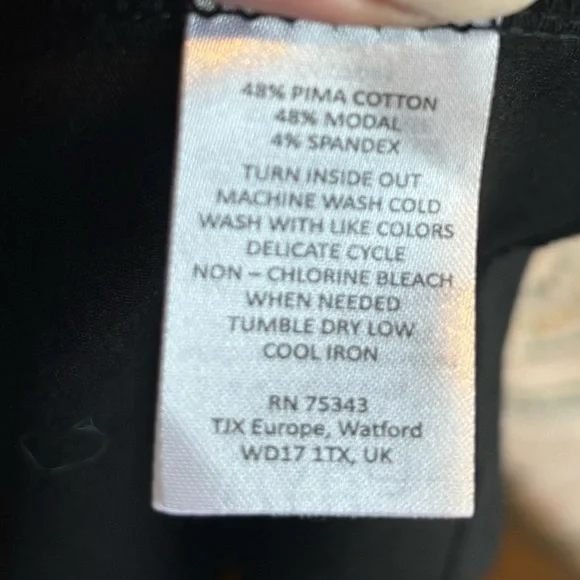 NWOT Willi Smith Women’s Black, Cotton/Spandex Top. Size Large - Picture 3 of 5